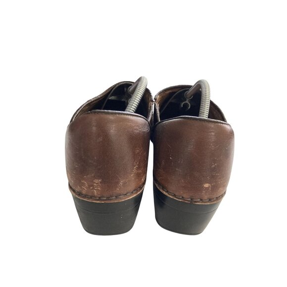 Dansko Women's Size 10 (41) Brown Leather Slip-On Comfort Clogs shoes - Picture 4 of 8